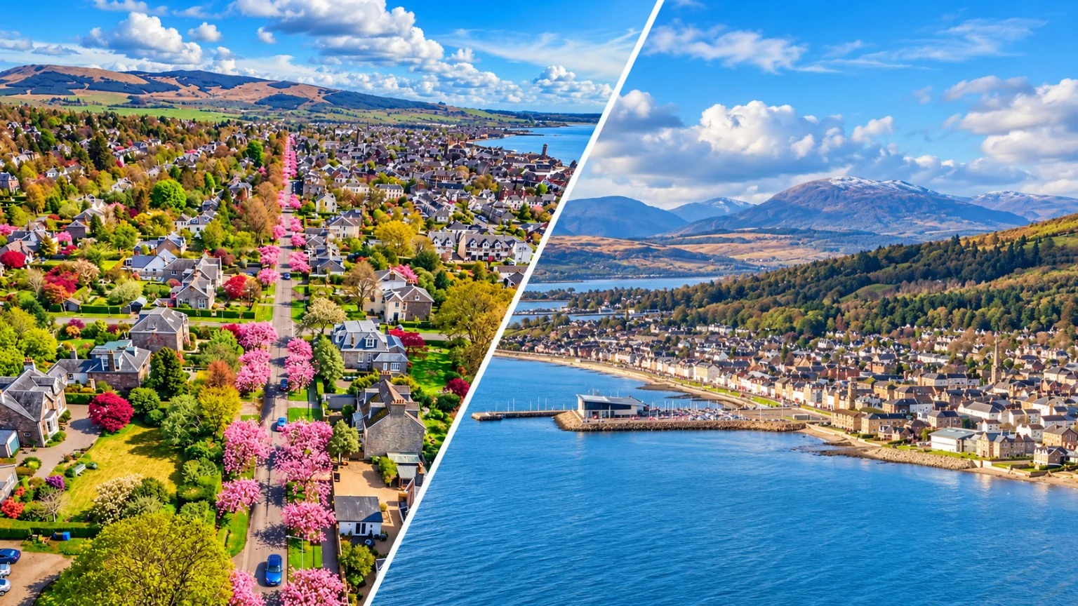 Helensburgh tree-lined streets and Clyde waterfront